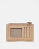 PASQ PASQ croc zip top cardholder in beige-Neutral - 3