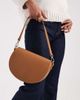 PASQ PASQ curved shoulder and crossbody bag in tan-Brown - 4
