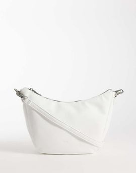 PASQ PASQ curved slouch cross body bag in white