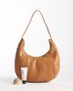 PASQ PASQ curved slouch shoulder bag in tan-Brown - 2