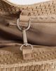 PASQ PASQ curved small woven tote bag in beige-Neutral - 4