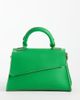 PASQ PASQ diagonal flap clutch purse with crossbody strap in green - 1