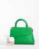 PASQ PASQ diagonal flap clutch purse with crossbody strap in green - 2