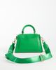 PASQ PASQ diagonal flap clutch purse with crossbody strap in green - 4