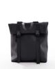 PASQ PASQ double clip roll top backpack in black - 4