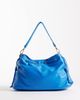 PASQ PASQ drawstring clutch purse with shoulder strap in blue - 1