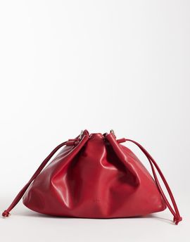 PASQ PASQ drawstring grab bag with shoulder strap in red