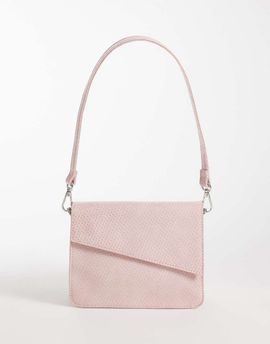 PASQ PASQ faux reptile cross body bag in pink