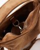 PASQ PASQ faux suede mini slouch bag with crossbody strap in cocoa creme-Brown - 2