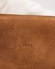 PASQ PASQ faux suede scoop top tote in tan-Brown - 4