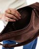 PASQ PASQ faux suede slouch shoulder and crossbody bag in cocoa brown - 3