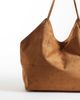 PASQ PASQ faux suede twin strap V-detail tote bag in tan-Brown - 4