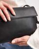 PASQ PASQ flap-over crossbody bag in black - 4