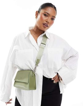 PASQ PASQ flapover classic crossbody bag in matcha green