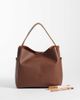 PASQ PASQ grab bucket bag with crossbody strap in brown - 2