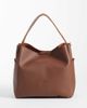 PASQ PASQ grab bucket bag with crossbody strap in brown - 4