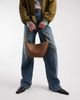 PASQ PASQ grain shoulder bag with crossbody strap in brown - 2