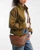 PASQ PASQ grain shoulder bag with crossbody strap in brown - 3