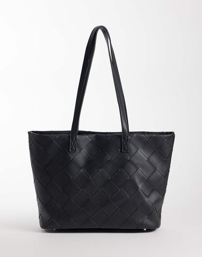 PASQ PASQ large weave tote bag in black