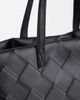 PASQ PASQ large weave tote bag in black - 3