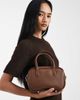 PASQ PASQ mini top handle and crossbody bag in brown - 2