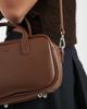 PASQ PASQ mini top handle and crossbody bag in brown - 3