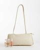 PASQ PASQ minimal long strap shoulder bag in cream-White - 2