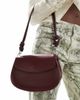 PASQ PASQ saddle shoulder bag with knot strap detail in burgundy-Red - 1