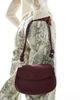 PASQ PASQ saddle shoulder bag with knot strap detail in burgundy-Red - 2