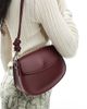 PASQ PASQ saddle shoulder bag with knot strap detail in burgundy-Red - 3