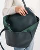 PASQ PASQ scoop detail twin strap tote in dark teal-Blue - 4
