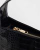 PASQ PASQ shiny faux croc shoulder bag in black - 3