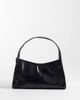 PASQ PASQ shiny faux croc shoulder bag in black - 4