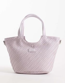 PASQ PASQ small scoop detail bag with crossbody strap in pale lavender-Purple