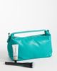 PASQ PASQ soft zip top grab bag with crossbody strap in aqua-Blue - 2