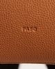 PASQ PASQ soft zip top grab bag with crossbody strap in tan-Brown - 3