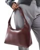 PASQ PASQ structured shoulder bag in burgundy - 3
