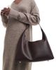 PASQ PASQ structured shoulder bag in dark brown - 4