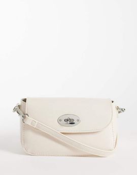 PASQ PASQ twist lock cross body bag in cream-White