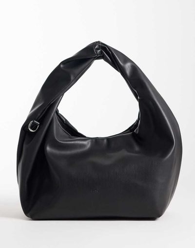 PASQ PASQ twisted handle shoulder bag in black
