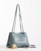 PASQ PASQ woven box crossbody purse in pale teal-Blue - 2