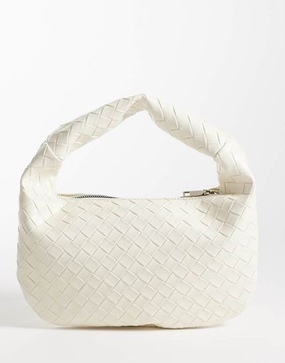 PASQ PASQ woven shoulder bag in white