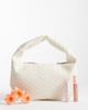 PASQ PASQ woven shoulder bag in white - 2