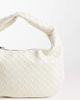 PASQ PASQ woven shoulder bag in white - 4