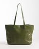 PASQ PASQ woven tote in olive green - 1