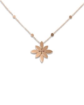 Pasquale Bruni Pasquale Bruni 18K Rose Gold Ghirlanda Polished Flower Pendant Necklace, 16.5