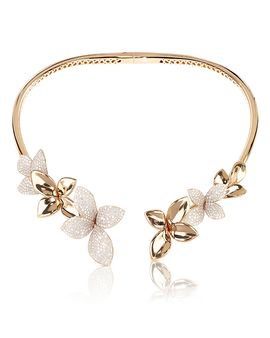 Pasquale Bruni Pasquale Bruni 18K Rose Gold Giardini Segreti Diamond Pave Floral Open Collar Necklace, 6.60 tcw