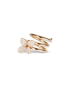 Pasquale Bruni Pasquale Bruni 18K Rose Gold Petit Garden Diamond Flower Coil Ring, 0.45 tcw