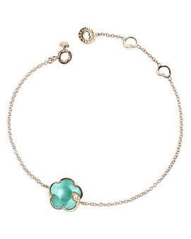 Pasquale Bruni Pasquale Bruni 18K Rose Gold Petit Joli Lunar Garden Gem & Diamond Flower Chain Bracelet