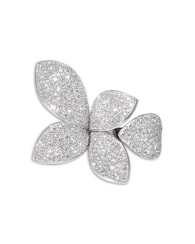 Pasquale Bruni Pasquale Bruni 18K White Gold Giardini Segreti Diamond Pave Flower Statement Ring